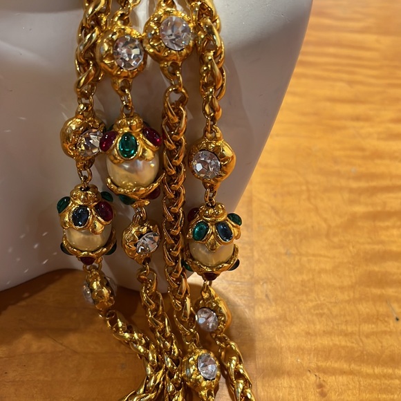 Unstamped Designer look Couture Style Collar Vintage no brand store ticket new - Picture 2 of 12